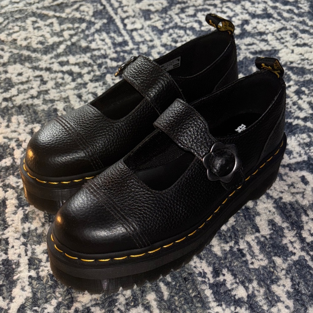 Addina Flower Buckle Platform Mary Jane Dr. Martens